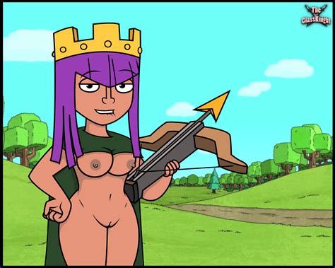 Rule 34 1girls 2d Archer Queen Clash Of Clans Belly Big Breasts Biting Lip Breasts Clash