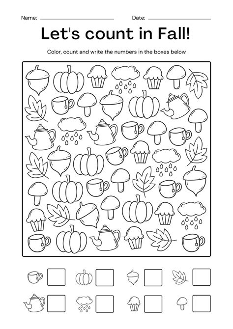 Fall Addition Worksheets