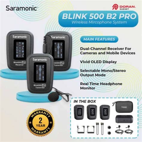 Jual Saramonic Blink Pro B Microphone Wireless Doran Gadget