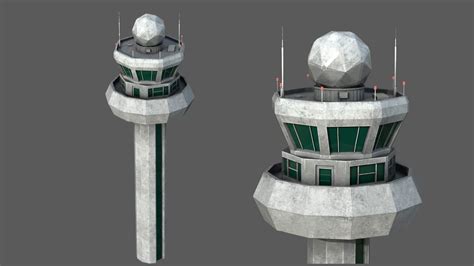 Airport Tower - 3D Model by sanchiesp