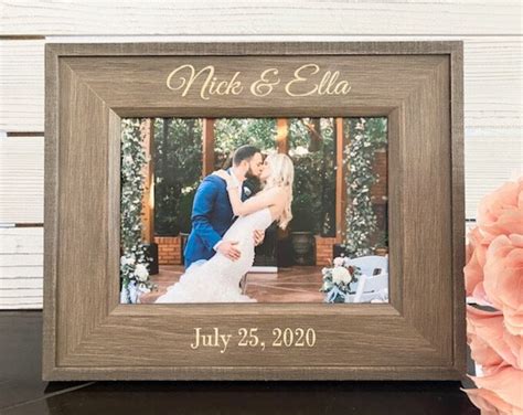 Personalized Picture Frame, Custom Picture Frame, Engagement Gift, Wedding Gifts, Anniversary ...