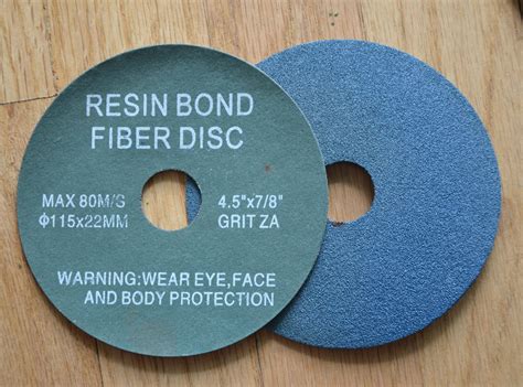 45 Inch Resin Fiber Disc 4 12 X 78 Zirconia In 24 36 40 60 80 120 Handm Abrasives Usa