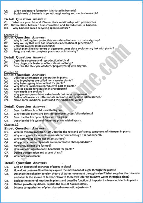 Botany Th Adamjee Coaching Guess Paper