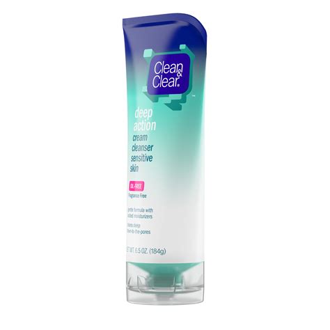 Clean And Clear Oil Free Deep Action Cream Facial Cleanser 65 Oz