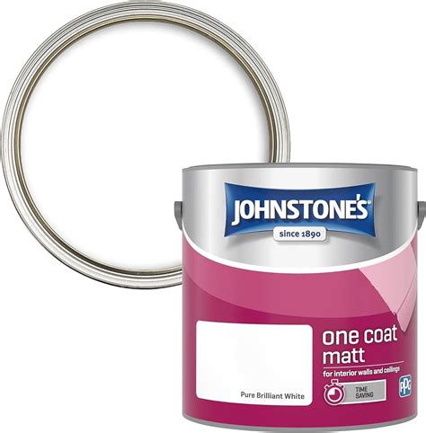 Johnstones One Coat Matt Emulsion Paint Pure Brilliant White 25l Ebay