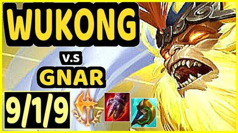 Wukong Vs Gnar Kda Top Gameplay Euw Ranked Grandmaster Youtube