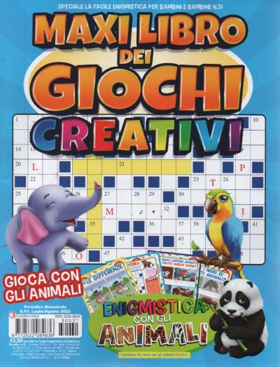 Maxi Libro Dei Giochi Creativi N 31 Bimestrale Luglio Agosto 2023