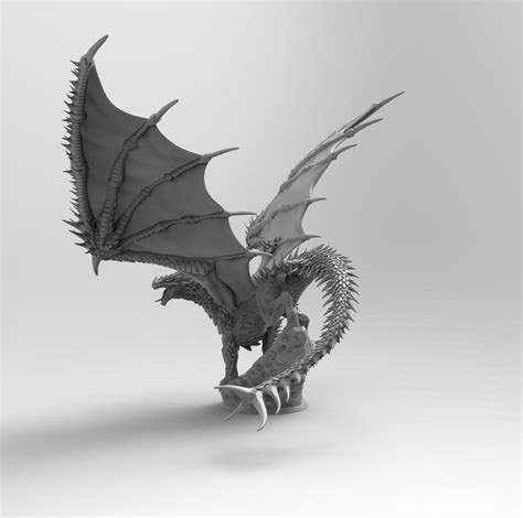 A155 Legendary Creature Design Red Dragon Stl 3d Model Design Pri