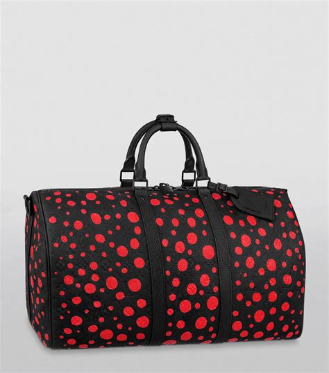 Mens Louis Vuitton Black X Yayoi Kusama Keepall Bag Harrods Hk