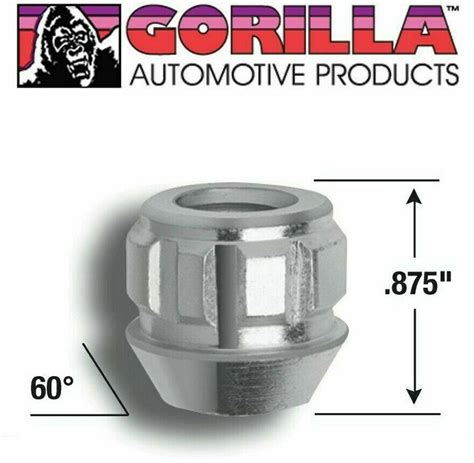 Gorilla Open End Wheel Locks Chrome Mm X Thread Bulge Acorn X