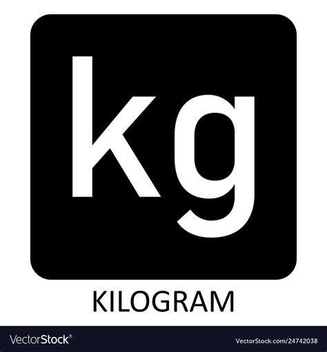 Kilogram symbol Royalty Free Vector Image - VectorStock