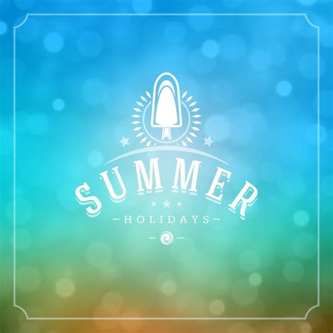 Premium Vector Summer Holidays Typography Label Design On Grunge