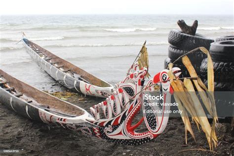 Decorated Canoes In Alotau Papua New Guinea Stock Photo Download