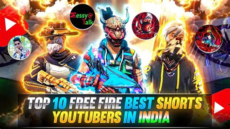 TOP 10 BEST FREE FIRE SHORTS YOUTUBERS IN INDIA BEST SHORTS