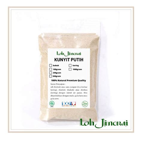 Jual Kunyit Putih Bubuk 100 Gram Murni Tanpa Campuran Shopee Indonesia