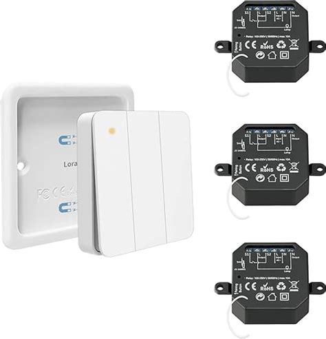 LoraTap Kit Interrupteur Sans Fil Portée 200M Emetteur Radio 868Mhz