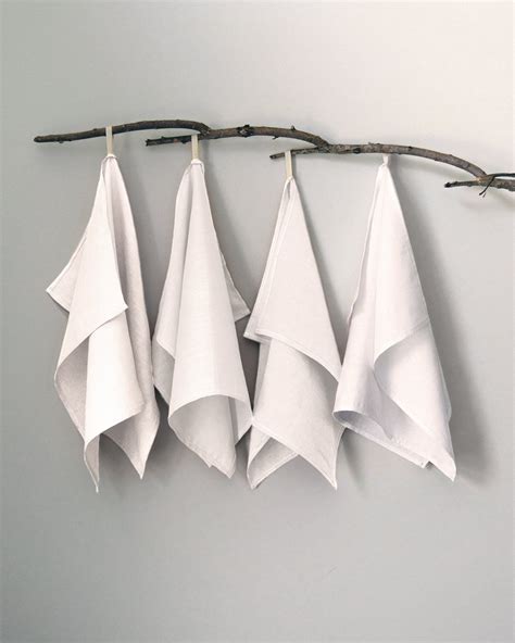 100% Pure Linen Tea Towels - White | Tea towels, White towels, Linen ...