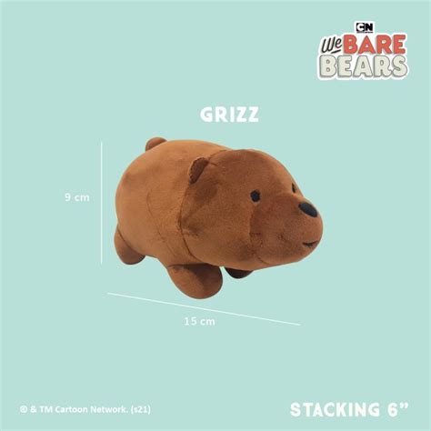 Promo We Bare Bears Stacking Plush Boneka Tumpuk Grizz Jakarta