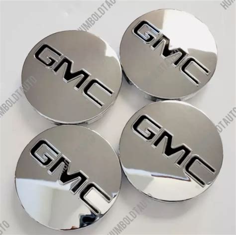 4 CHROME BLACK Wheel Rim Center Hub Caps For GMC Sierra Yukon Denali