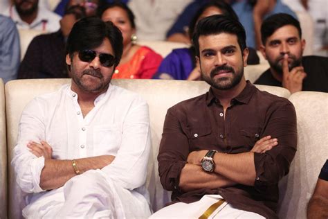 Ram charan: Pawan Kalyan heaps praise on Ram Charan at Rangasthalam success meet | Events Movie ...