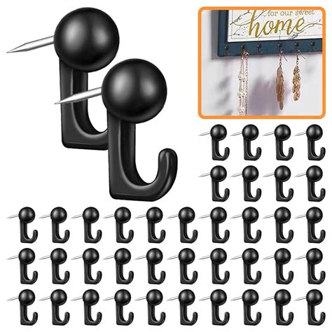 Buy 60 Pieces Push Pin Hooks Thumbtack Hooks Decorative Thumb Tacks