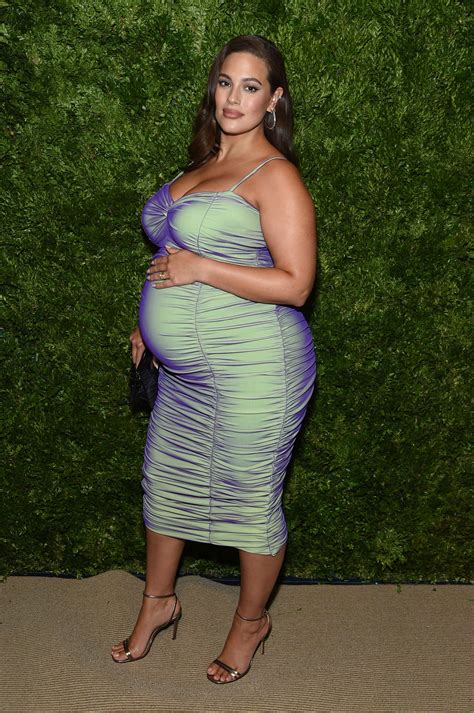 Ashley Graham Just Rocked A Skintight Hot Pink Bodysuit As Maternity