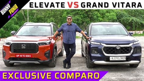 Honda Elevate Vs Maruti Grand Vitara Comparison Which Mid Size Suv