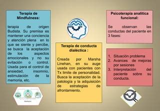 Terapias Psicol Gicas De Primera Segunda Y Tercera Ola Ppt