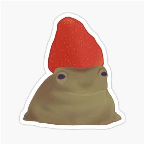 Strawberry Frog Sticker For Sale By Onastudies Redbubble