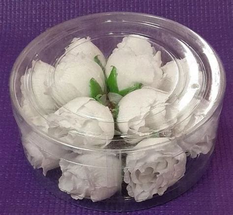 Plastic And Metal Big White Roses Hair Juda Pin Packaging Size