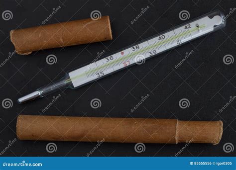 Medical Mercury Thermometer Stock Photo Image Of Mercury Sick 85555556