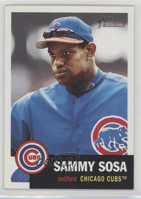 2002 Topps Heritage 220 Sammy Sosa Chicago Cubs Baseball Card EBay