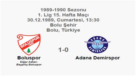 Boluspor 1 0 Adana Demirspor HD 30 12 1989 1989 1990 Turkish 1st