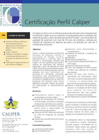 Certifica O Perfil Caliper Pdf