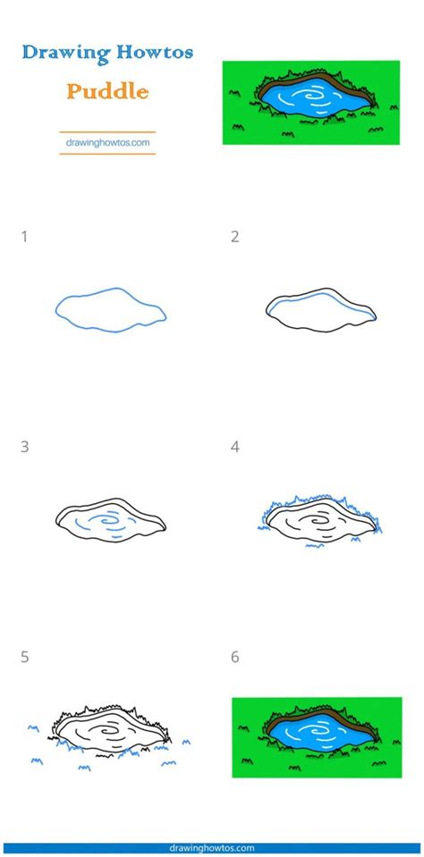 How to Draw a Puddle - Step by Step Easy Drawing Guides - Drawing Howtos