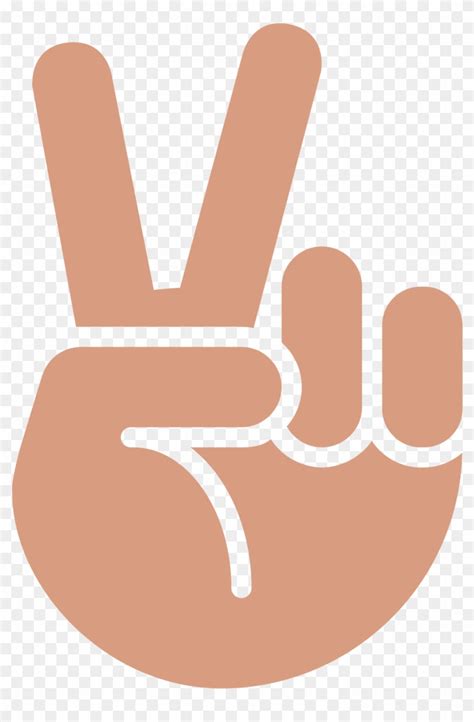 Peace Sign Hand Svg , Png Download - Peace Sign Emoji Vector ...