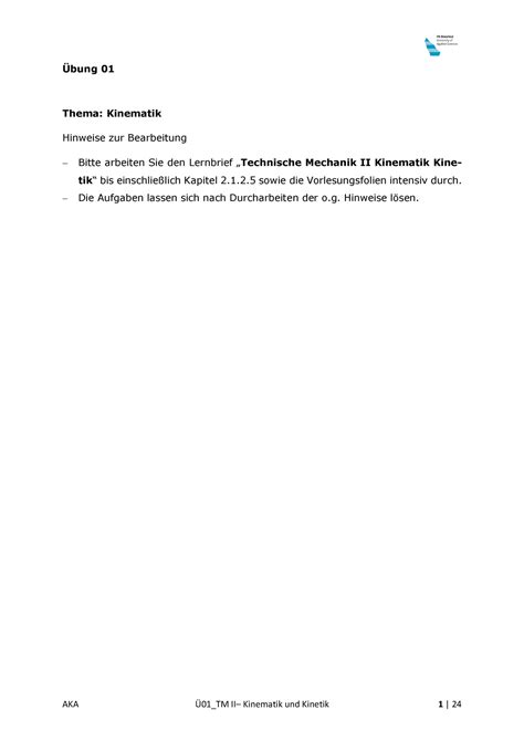 L Ue Kinematik Aufgaben Mit Loesung Bung Thema Kinematik