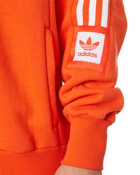 Adidas Modular Mens Hoodie - Active Orange White | SurfStitch