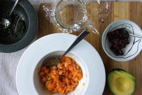 Salmon Tartare With Avocado Olives And Tarragon Strawberryplum