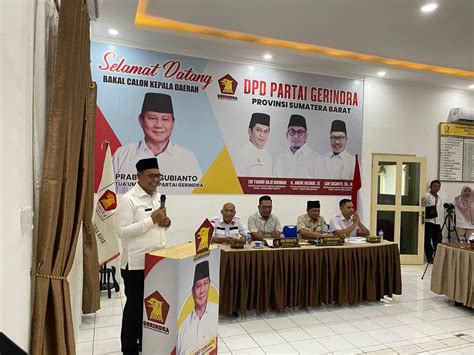 Dapat Dukungan Penuh Prabowo Subianto Epyardi Asda Serahkan Formulir