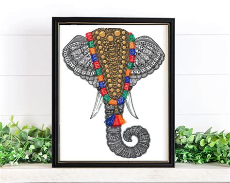 Kerala Elephant Face Pooram Head Nettipattam - Etsy