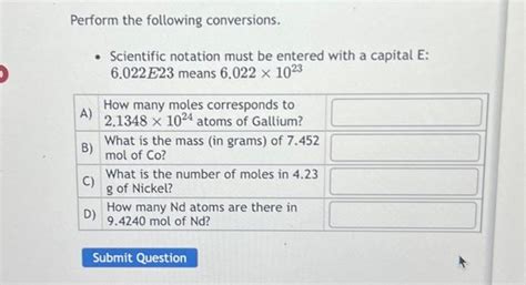 Solved Perform The Following Conversions Scientific