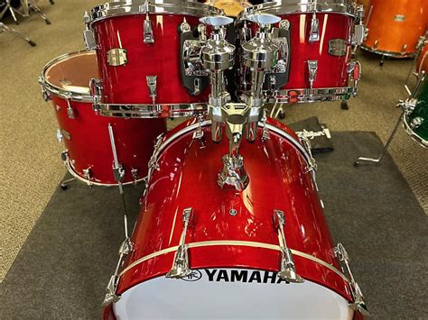 Yamaha Absolute Hybrid Maple 4pc Shell Pack Red Autumn Reverb