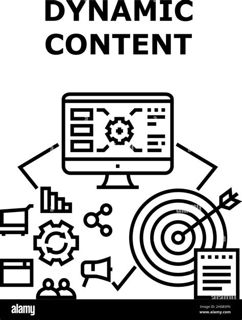 dynamic content icon vector illustration stock vector image art alamy