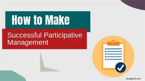 How To Make A Successful Participative Management