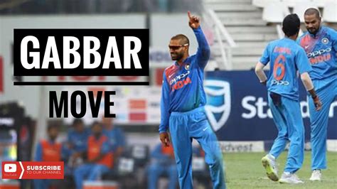 Shikhar Dhawan doing “GABBAR” action after winning match - YouTube