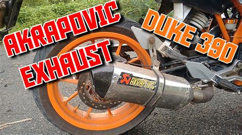 Akrapovic Slip On Exhaust Ktm Duke 390 India ★ Youtube