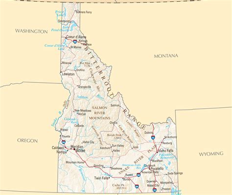 Idaho - Map of the United States of America