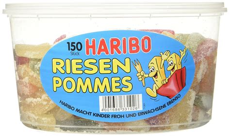 Haribo Riesen Pommes 3er Pack 3 X 1 2 Kg Dose Amazon De