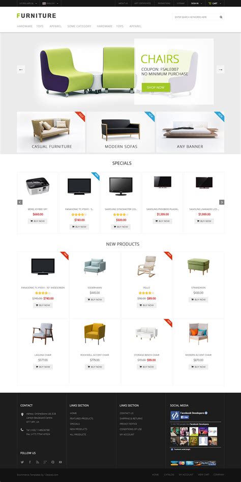 Furniture PSD Template For Ecommerce Website